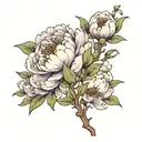 peony flower tattoo design idea