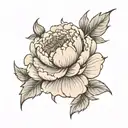 peony flower tattoo design idea