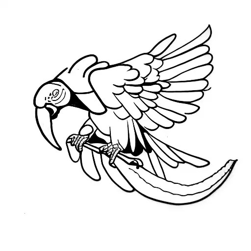 macaw tattoo design idea