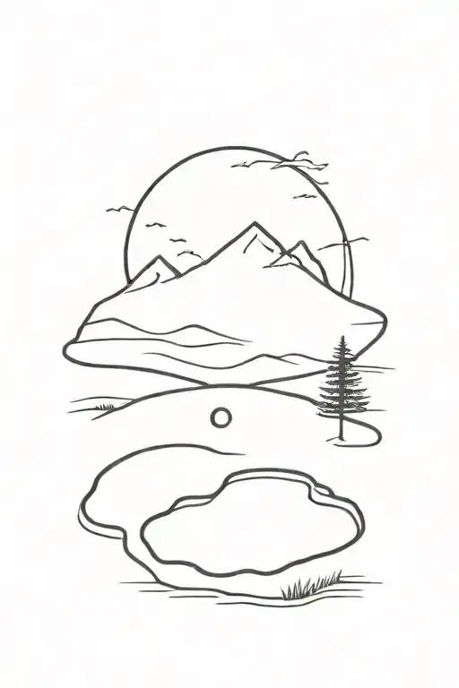 Extreme Weather Golf hole tattoo design idea