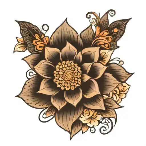 floral mandala design tattoo design idea