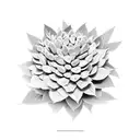 hydrangea , king protea, succulent, cobra , garden tattoo design idea