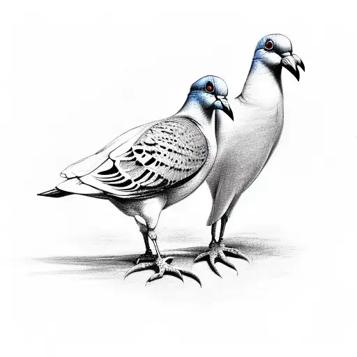 two pigeons with the text: "well they sure looked like doves to me" tattoo design idea