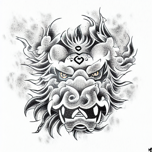 Foo Dog tattoo design idea
