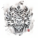 Foo Dog tattoo design idea