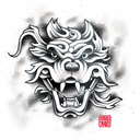 Foo Dog tattoo design idea