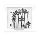 rectangle frame with palm trees inside tattoo design idea