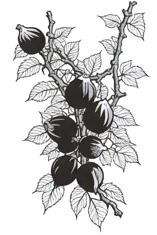 Fig Tree branch surrounded tattoo design idea
