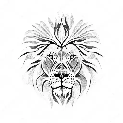 lion africa tattoo design idea