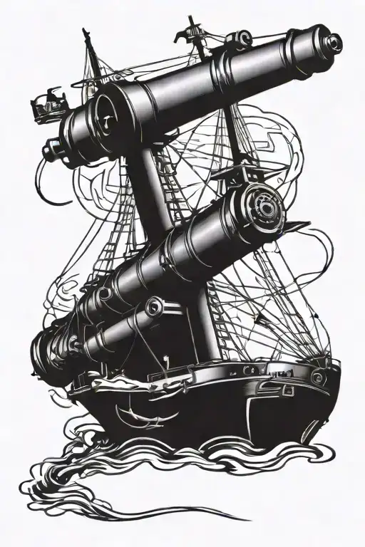 usn cannon tattoo design idea