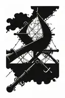 crossed cannons tattoo design idea