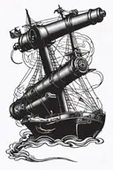 usn cannon tattoo design idea