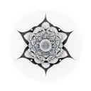 Mandala sand clock tattoo design idea