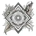 non duality based with geometric figures. very small. 200-300€  tattoo design idea