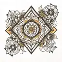 non duality based with geometric figures. very small. 200-300€  tattoo design idea