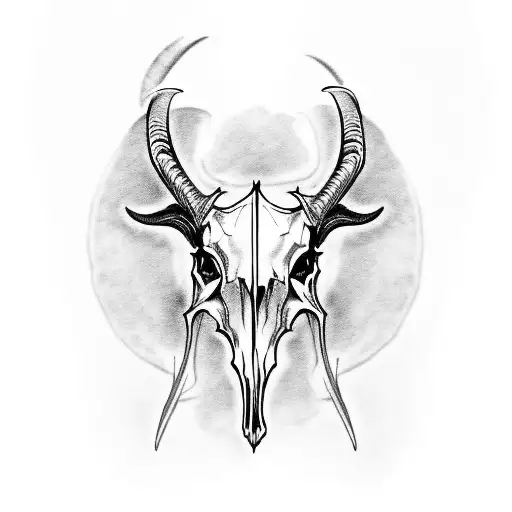Goat skull inspired my diablo video game and lamb of god metal band tattoo design idea