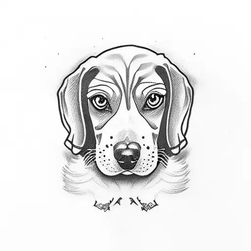 beagle tattoo design idea