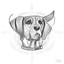 beagle tattoo design idea