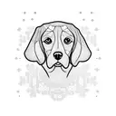 beagle tattoo design idea
