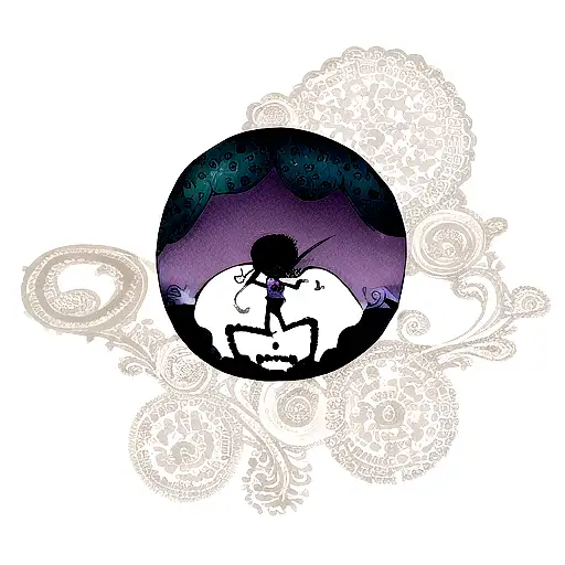 Tatto based on tim burton art tattoo design idea