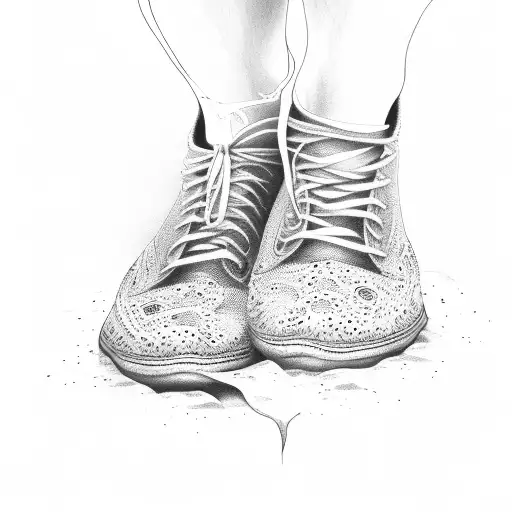 the text "Firm ground is not available ground." wrapped around the ankle.  tattoo design idea