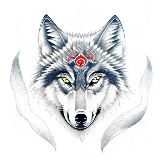 pack of wolf  tattoo design idea
