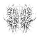 angel and demon wings tattoo design idea