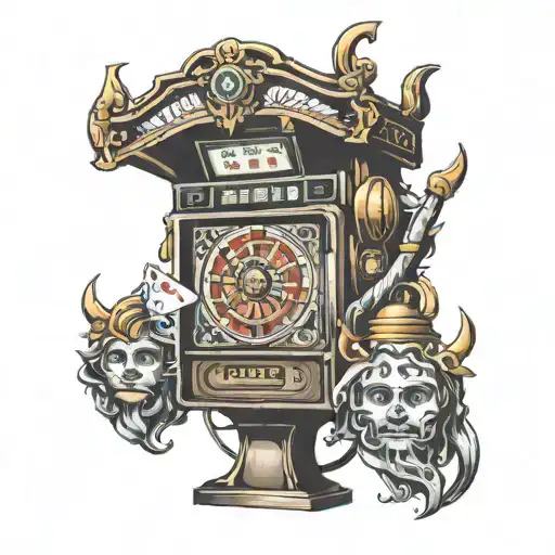 casino slot machine tattoo design idea