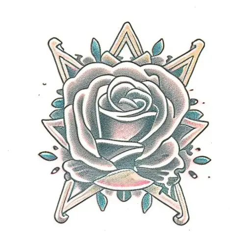 raiders with flowers tattoo design idea