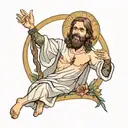 Jesus with a  tattoo design idea