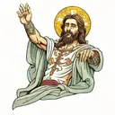Jesus with a  tattoo design idea