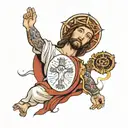 Jesus with a  tattoo design idea