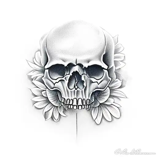 Skull tattoo design idea