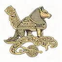 egyptian hieroglyphs band tattoo design idea