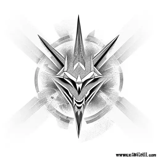 sigilism, cibersigilism, spikes, neotribal, abstract  tattoo design idea