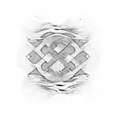 the word ataraxia with waves  tattoo design idea