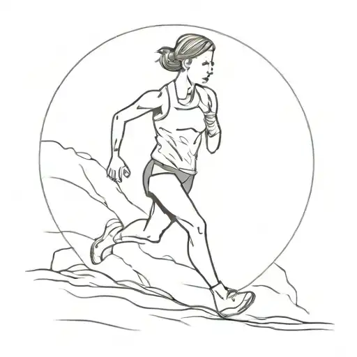 ultra running tattoo tattoo design idea