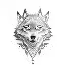 lone wolf  tattoo design idea