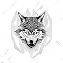 lone wolf  tattoo design idea