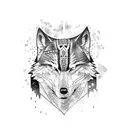 lone wolf  tattoo design idea