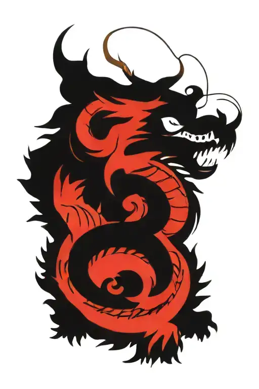 asian dragon tattoo design idea