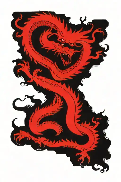 asian dragon tattoo design idea