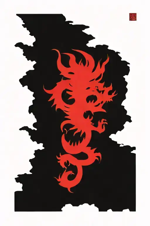 asian  dragon tattoo design idea