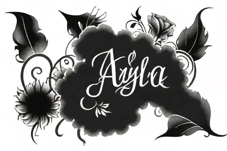 Ayla Name tattoo tattoo design idea