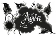 Ayla Name tattoo tattoo design idea