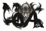 Ayla Name tattoo tattoo design idea