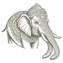 thai elephant head tattoo design idea