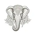 thai elephant head tattoo design idea