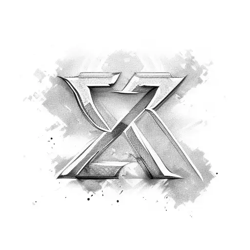 Letters "W", "N", "J", "G, "A". tattoo design idea