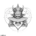 wizard hat tattoo design idea